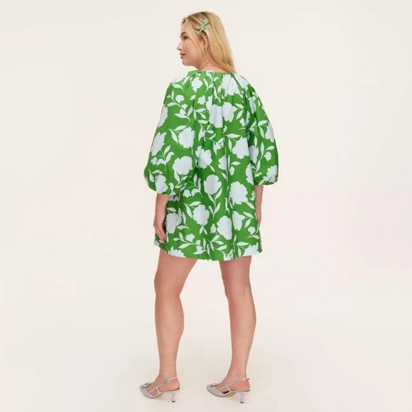 Kate Spade Green Floral Mini Dress - Picture 2 of 4